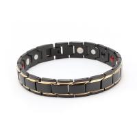 Titanium Steel Bracelet with Non Magnetic Hematite plated hygienical & for man 12mm Sold Per Approx 8.5 Inch Strand