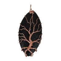 Lava Pendant with Brass Olive rose gold color plated Approx Sold By PC