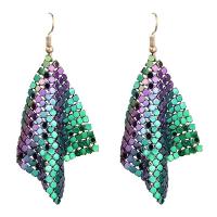 Tibetan Style Drop Earrings, Geometrical Pattern, plated, hypo allergic & for woman, more colors for choice, nickel, lead & cadmium free, 30x30mm, Sold By Pair