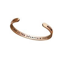 acier inoxydable bracelet manchette, Placage, pour femme, plus de couleurs à choisir, 6mm, 32mm, Vendu par PC