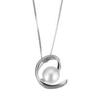 925 Sterling Silver Pendant, with Freshwater Pearl, for woman, 13x16mm, Sold By PC