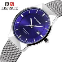 Kingnuos® Nakit Watch, Staklo, s Nehrđajući čelik & Cink Alloy, pozlaćen, Život otporan na vodu & za čovjeka, više boja za izbor, 38x6mm, Dužina Približno 9 inčni, Prodano By PC