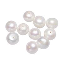 Natūralus gėlavandenių perlų Palaidos karoliukai, Gėlo vandens perlų, Bulvė, baltas, 10-11mm, Skylė:Apytiksliai 0.8mm, 10kompiuteriai/Krepšys, Pardavė Krepšys