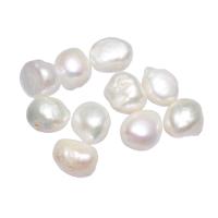 Natural Freshwater Pearl Loose Beads, Nuggets, white, 11-12mm, Hole:Approx 0.8mm, 10PCs/Bag, Sold By Bag