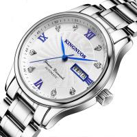 Kingnuos® Smykker Watch, Glas, med Stainless Steel & Zinc Alloy, forgyldt, Livsbestandig & for mennesket & med rhinestone, flere farver til valg, 39mm, Længde Ca. 9.4 inch, Solgt af PC
