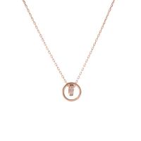 925 Sterling Silver Necklaces, with 3.14lnch extender chain, Donut, plated, oval chain & for woman & with rhinestone, more colors for choice, 9.80mm, Sold Per Approx 14.5 Inch Strand