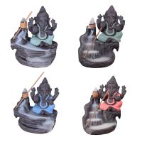 Porcelæn tilbagestrømning røgelse brænder, Elephant, Bæredygtig & forskellige stilarter for valg, 100x108mm, Solgt af PC
