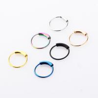 Stainless Steel Nose Piercing Jewelry Donut plated hypo allergic & Unisex 0.6mm 6-10mm Sold By PC