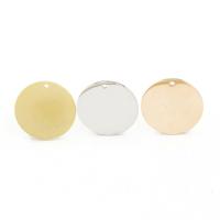 Stainless Steel Pendants Flat Round plated for woman Sold By PC