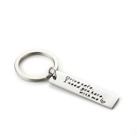 304 Edelstahl Schlüsselanhänger, Verwendung für DIY Zelle/Schlüsselanhänger/Kopfschmuck/Brosche & unisex, originale Farbe, 10x40mm, verkauft von PC