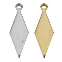 Brass Jewelry Pendants, Rhombus, plated, more colors for choice, 5x16x1mm, Hole:Approx 1mm, 200PCs/Lot, Sold By Lot