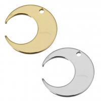 Brass Jewelry Pendants, Moon, plated, more colors for choice, 14x0.80mm, Hole:Approx 1mm, 100PCs/Lot, Sold By Lot