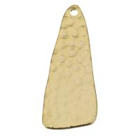 Brass Jewelry Pendants, Triangle, real gold plated, 10x26x1mm, Hole:Approx 1.5mm, 100PCs/Lot, Sold By Lot