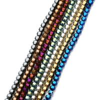 Hematite Beads, more colors for choice, 4x4mm, Hole:Approx 2mm, 95PCs/Strand, Sold Per Approx 15 Inch Strand
