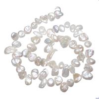 Cultured Baroque Freshwater Pearl Beads, Nuggets, natural, white, 5-10mm, Hole:Approx 0.8mm, Sold Per Approx 15.3 Inch Strand