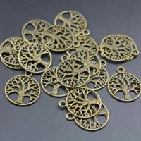 Zinc Alloy Pendants Tree plated nickel lead & cadmium free Approx 2-3mm Sold By Lot