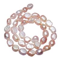 Barokní kultivované sladkovodní perle, Sladkovodní Pearl, Nuggets, přírodní, nachový, 9-10mm, Otvor:Cca 0.8mm, Prodáno za 15.3 inch Strand