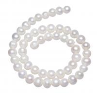 Perlas Patata Freshwater, Perlas cultivadas de agua dulce, natural, diferentes estilos para la opción, Blanco, 8-9mm, Vendido por Sarta