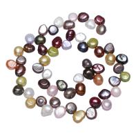 Perles nacres baroques de culture d'eau douce , perle d'eau douce cultivée, pepite, couleurs mélangées, 9-10mm, Trou:Environ 0.8mm, Vendu par 15 pouce brin