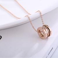 Stainless Steel Jewelry Necklace, with 3.1inch extender chain, rose gold color plated, oval chain & for woman, Sold Per Approx 16.1 Inch Strand