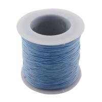 Nylon Koord, met Plastic, hemelsblauw, 1mm,58x55mm, Verkocht door spool