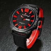 Men Wrist Watch Cloth with zinc alloy dial & Glass plated for man & waterproof Length Approx 14.1 Inch Sold By PC