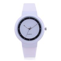 Women Wrist Watch, Silicone, with Glass & Stainless Steel, Flat Round, for woman, more colors for choice, 40x16x9mm, Length:9.5 Inch, 2PCs/Lot, Sold By Lot