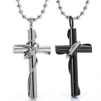 Titanium Steel Pendants Cross plated Approx 3-4mm Sold By PC