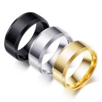 Rozsdamentes acél Finger Ring, Stainless Steel, galvanizált, egynemű & különböző méretű a választás, több színt a választás, Által értékesített PC