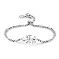 Bijoux bracelet en acier inoxydable, avec 50mm chaînes de rallonge, éléphant, Placage, pour femme, plus de couleurs à choisir, 240mm, Vendu par Environ 7.5 pouce brin