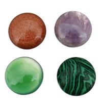Cabochons en pierres précieuses, pierre gemme, Plat rond, différents matériaux pour le choix, 16x16x6mm, Vendu par PC