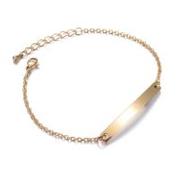 Bijoux bracelet en acier inoxydable, avec 1.6Inch chaînes de rallonge, Placage, chaîne ovale & pour femme, plus de couleurs à choisir, 4.5mm,40mm, Vendu par Environ 6.7 pouce brin
