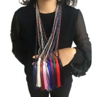 Crystal Sweater Necklace, with Nylon, for woman, more colors for choice, 120mm, Sold Per Approx 35.4 Inch Strand