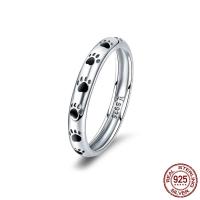 Thailand Sterling Zilver vinger Ring, Thailand Sterling Silver, met beer pootpatroon & verschillende grootte voor keus & voor vrouw & glazuur, 3mm, Verkocht door PC