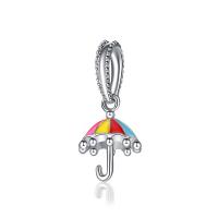 European Style Zinc Alloy Dangle Beads Umbrella platinum color plated without troll & enamel lead & cadmium free 10-30mm Approx 4-4.5mm Sold By Bag