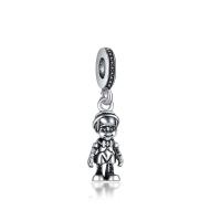 European Style Zinc Alloy Dangle Beads Cartoon antique silver color plated without troll lead & cadmium free 10-30mm Approx 4-4.5mm Sold By Bag