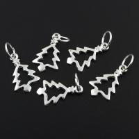 Zinc Alloy Christmas Pendants Christmas Tree antique silver color plated lead & cadmium free Approx 7mm Sold By Bag