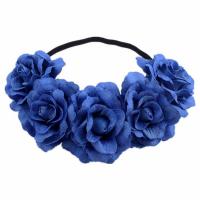 Bridal Hair Wreath Velveteen Flower durable & for woman 90mm 500mm Sold By PC