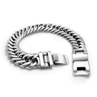 Titanium Steel Bracelet & Bangle, for man, original color, Sold Per Approx 8.5 Inch Strand