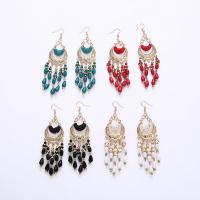 Zinc Alloy Tassel Earring with Seedbead Bohemian style & for woman nickel lead & cadmium free Sold By Pair