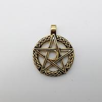 Stainless Steel Pendants pentagram plated blacken Approx 2-4mm Sold By PC