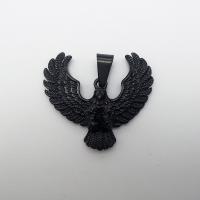 Stainless Steel Animal Pendants Eagle plated blacken Approx 2-4mm Sold By PC