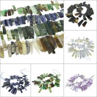 Mišrios Gemstone beads, Brangakmenis, "Nuggets", įvairios medžiagos pasirinkimas, 57x18x8mm-23x16x8mm, Skylė:Apytiksliai 1mm, Parduota už Apytiksliai 15.7 Inch Strand