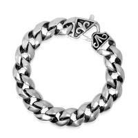 Titanium Steel Bracelet & Bangle & Unisex & twist oval chain & blacken Sold By Strand