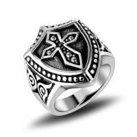 Titanium Steel Finger Ring Unisex & blacken Sold By PC