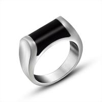 Ring Finger Titantium stali, dla obu płci & różnej wielkości do wyboru & naklejka epoksydowa, oryginalny kolor, sprzedane przez PC