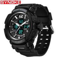 Synoke® Men Jewelry Watch Plastic with Resin & Stainless Steel Chinese watch movement Life water resistant & for man & luminated plated Approx 9.8 Inch  Sold By PC