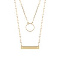 Zinc Alloy Choker Necklace, med 8cm extender kæde, guldfarve belagt, Koreansk stil & oval kæde & for kvinde & 2-streng, bly & cadmium fri, Solgt Per Ca. 14.18 inch Strand