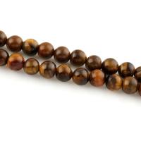 Tigerauge Perlen, rund, verschiedene Größen vorhanden, Bohrung:ca. 1mm, verkauft per ca. 15 ZollInch Strang