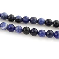 Perles en sodalite, Rond, naturel, normes différentes pour le choix, Trou:Environ 1mm, Vendu par Environ 15 pouce brin